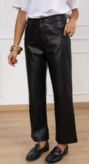 Pantalone Tom in eco-pelle variante nero Motel