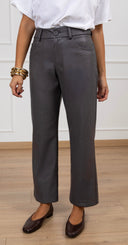 Pantalone Tom in eco-pelle variante antracite Motel
