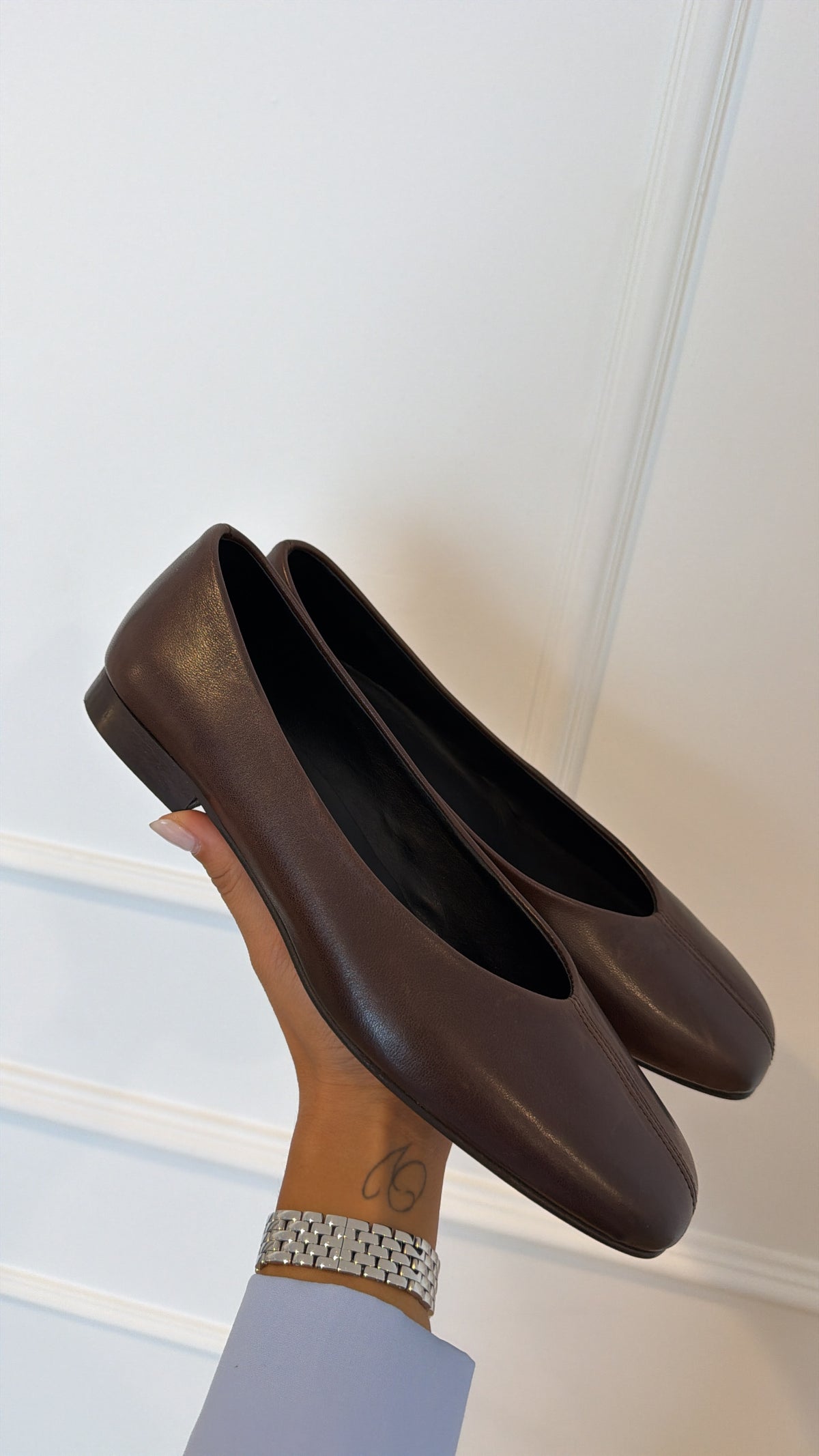 Ballerina in pelle variante moro Susy Mix